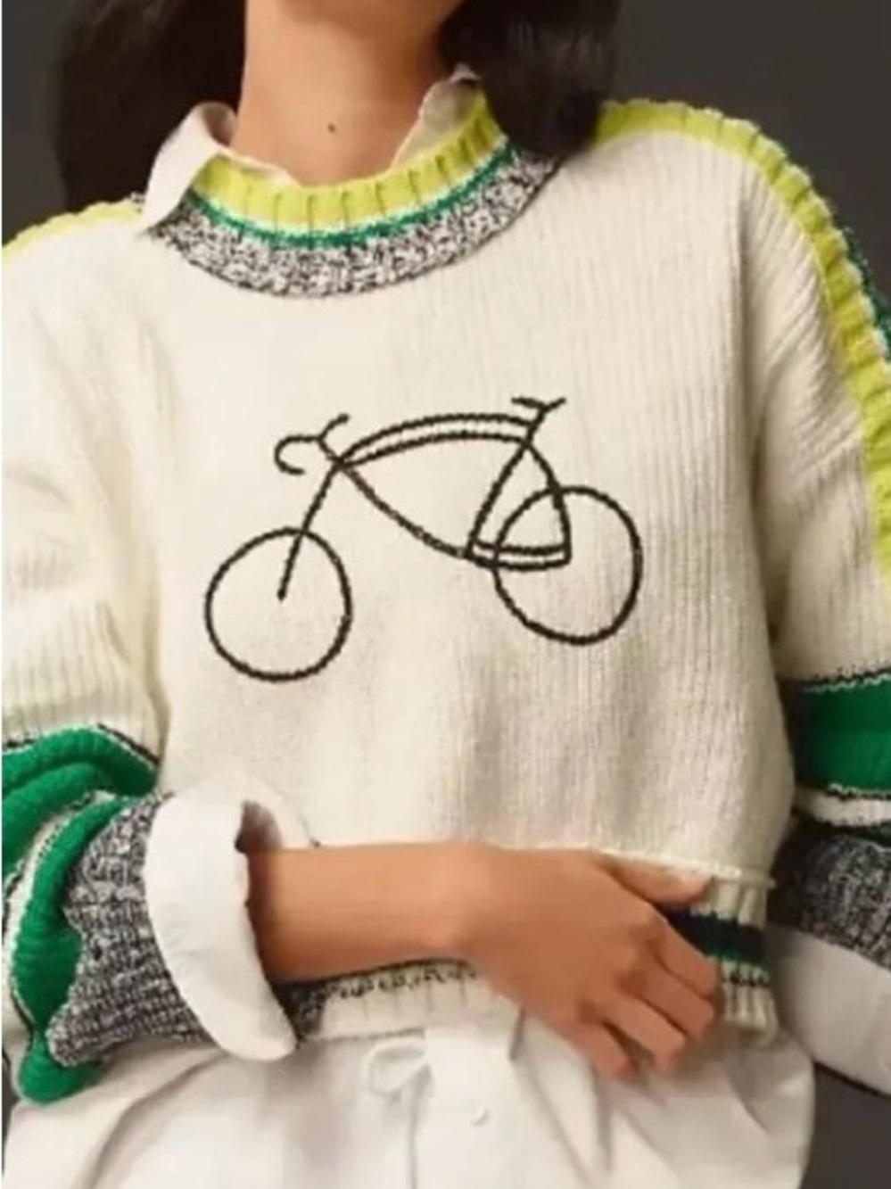 NWOT Anthropologie Daily Practice Le Tour Crop Sweater Size M